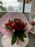 Bouquet de 40 roses en poche d'eau