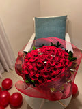 Bouquet de 100 roses rouges